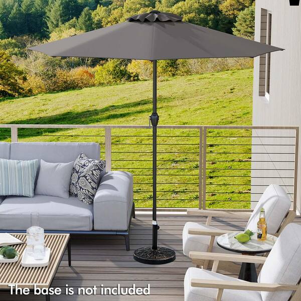 8.5 ft patio umbrella MASTERCANOPY for Outdoor Market Table 8 Ribs 9FT / Red Easily open and close the umbrella by turning the crank handle 8ft Patio Umbrellas | 8