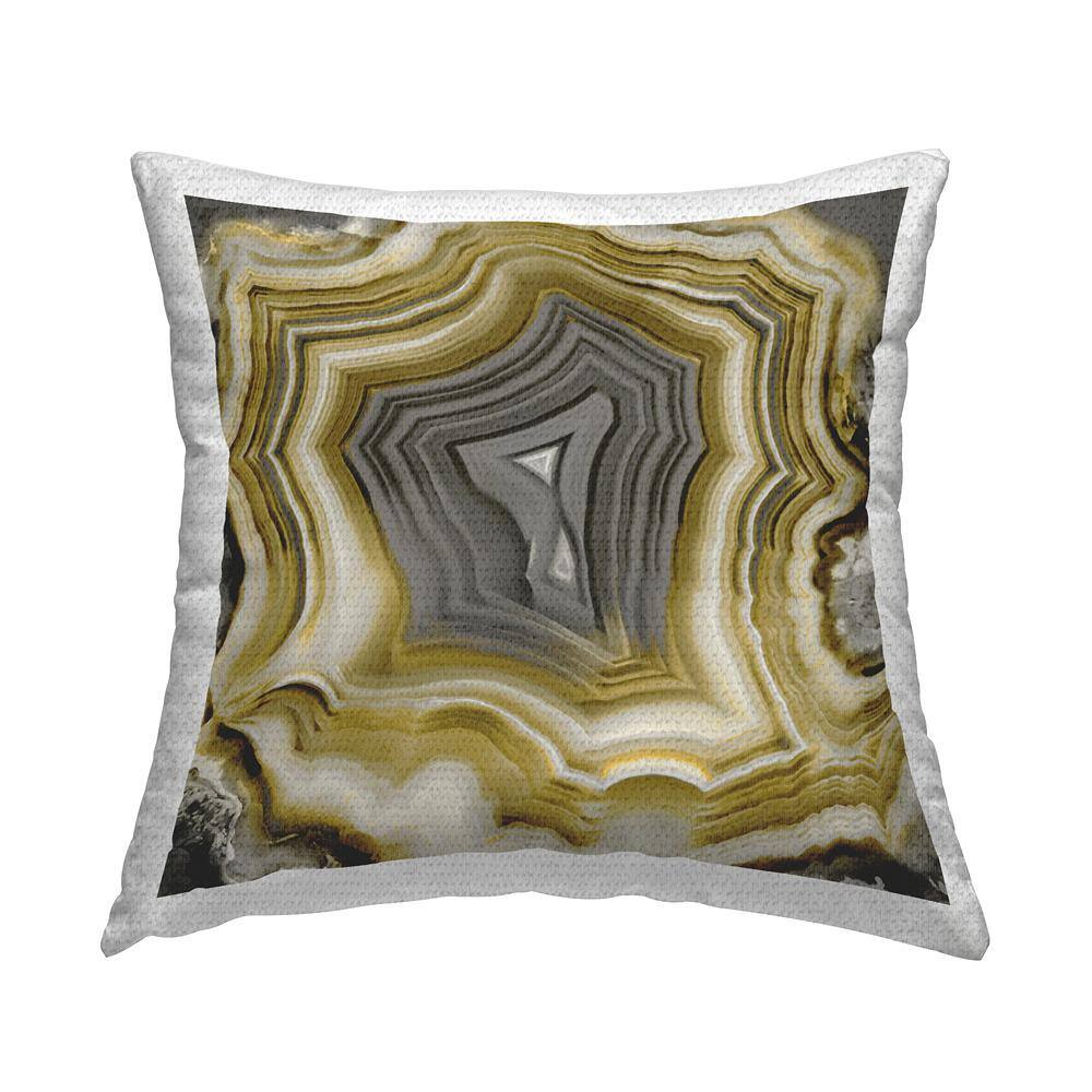 Chic Geode Crystal Pattern Gold Square Outdoor Throw Pillow price history on PriceWatchPro