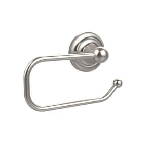 Que New Collection European Style Single Post Toilet Paper Holder in Satin Nickel