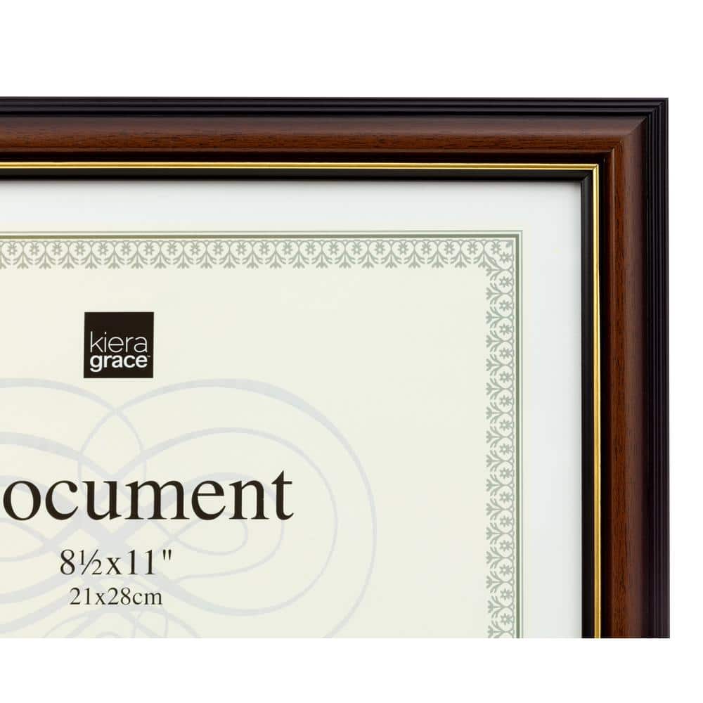 Classic Kylie 12pk Dark Brown with Gold Lining Tabletop Wall Frame Kit