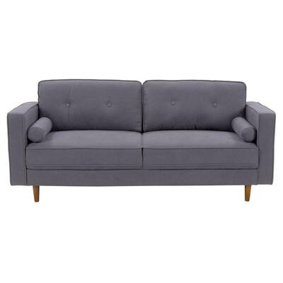 Mulberry 78 in. Wide Fabric Upholstered Modern Sofa in Grey