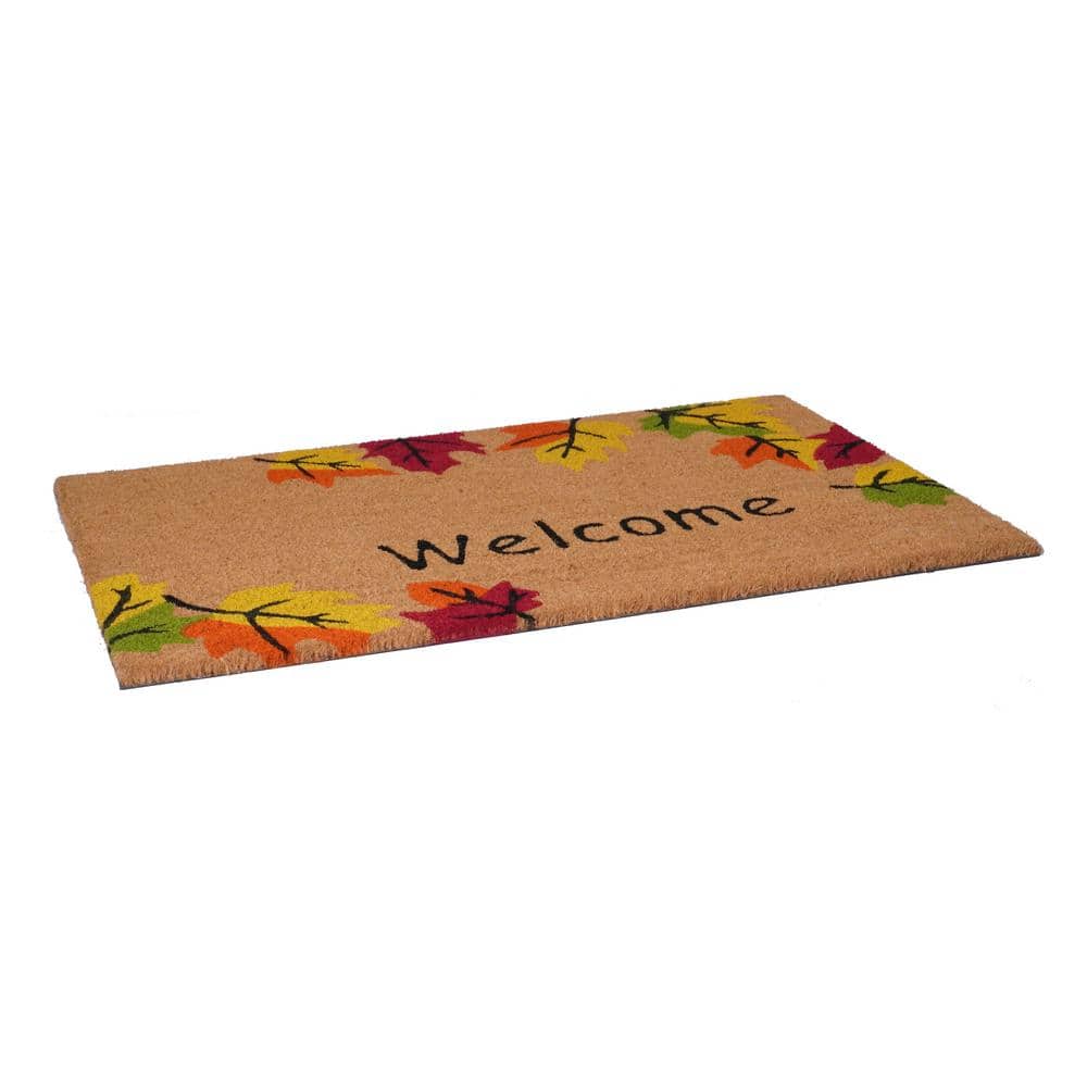 Autumn Breeze Coir Outdoor Fall Doormat with Vinyl Backing