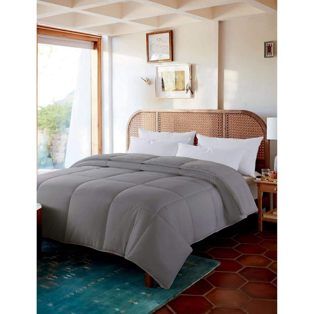Cozy Reversible All Season Glacier Grey Full/Queen Down Comforter