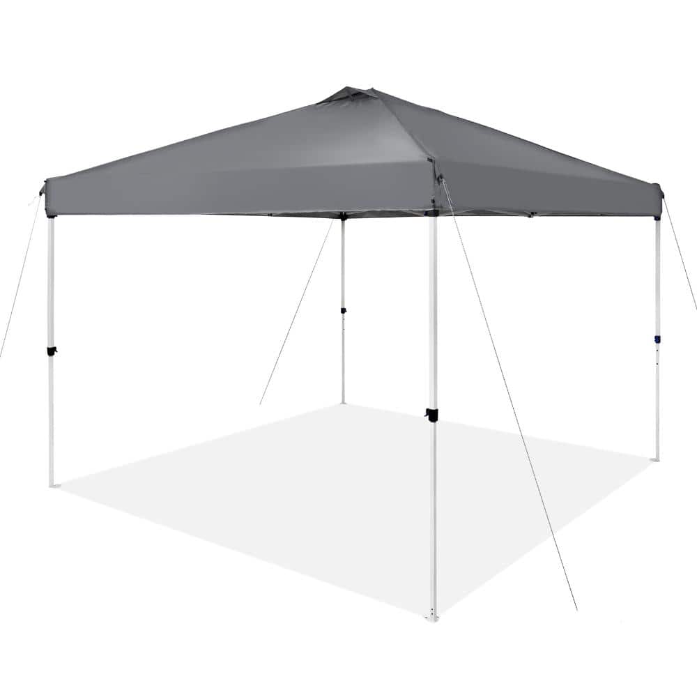 10 x 10 ft Pop Up Canopy 250D PU Silver Tarp UPF 50+ CPAI-84 Wheeled Bag 4 Sandbags Sun Shelter Gazebo Dark Gray price history on PriceWatchPro