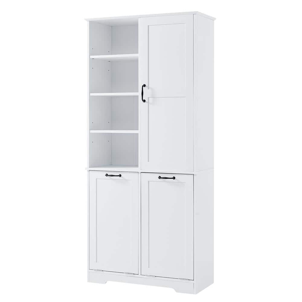 31 in. W x 14 in. D x 68 in. H Ready to Assemble MDF Floor Bath Cabinet in 