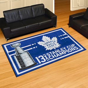 Toronto Maple Leafs Blue 5 ft. x 8 ft. Plush Area Rug