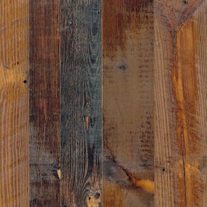 3 in. x 5 in. Laminate Sheet Sample in Antique Bourbon Pine with Premium SoftGrain Finish