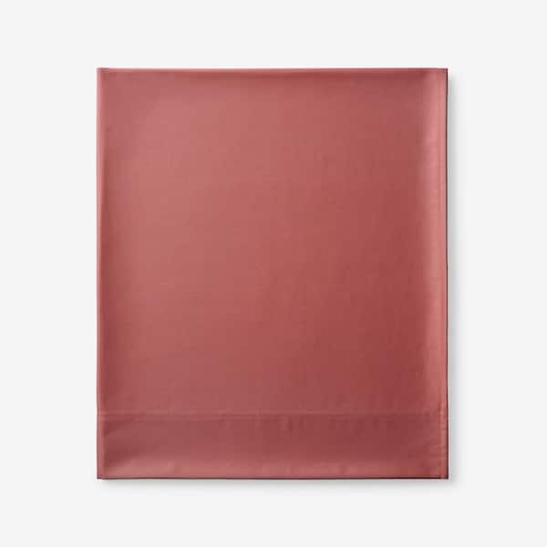 The Company Store Legends Hotel Supima Cotton Wrinkle-Free Burnt Sienna Sateen Full Flat Sheet