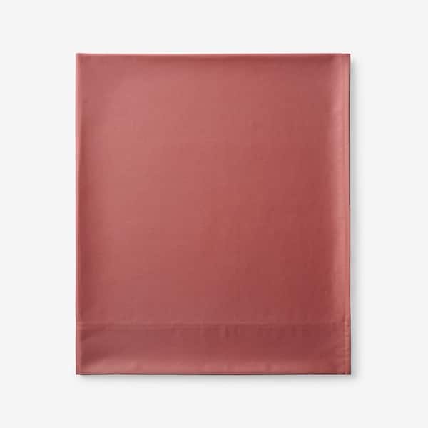 The Company Store Legends Hotel Supima Cotton Wrinkle-Free Burnt Sienna Sateen King/Cal King Flat Sheet