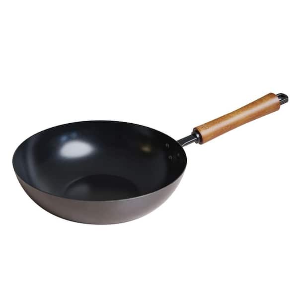 Classic Series 9.5-Inch Carbon Steel Ceramic Nonstick Stir Fry Pan with Beech Wood Handle