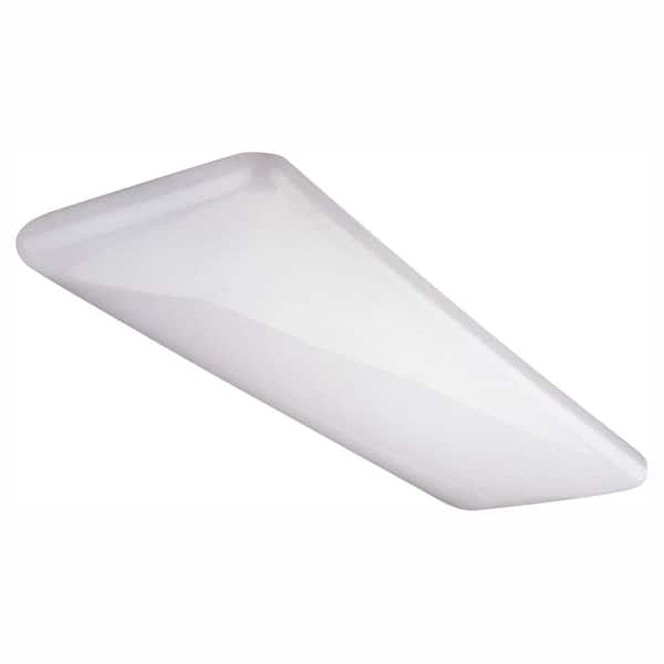NICOR 2-Light White Cloud Fixture Fluorescent Steel Ceiling Fixture with White Euro-Style Acrylic Lens