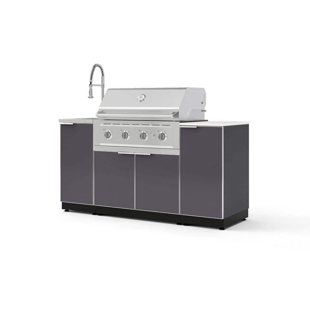 "Outdoor Kitchen 5-Piece 4-Burners Natural Gas Grill Island in Gray w/36"" Performance Grill & Dekton Aeris- Countertop" price history on PriceWatchPro