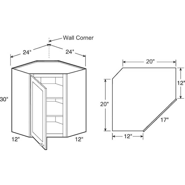 Contractor Express Cabinets Vesper, Kitchen Corner Cabinets Sizes