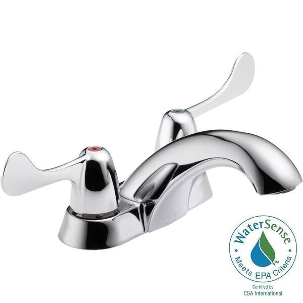 Delta Commercial 4 in. Centerset 2-Handle Bathroom Faucet in Chrome