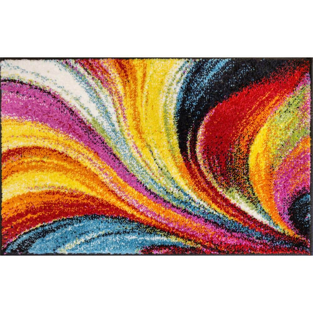 Well Woven Viva Pleasure Multi Color Modern Abstract Lines 2 Ft. X 3 Ft ...