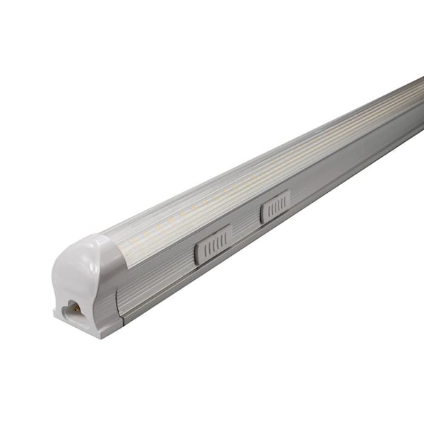 8 ft. Integrated White LED Strip Shop Linear Garage Light 40-60W Selectable CCT 3000K-6500K 7800 Lumen Strip Lens 5-Pack