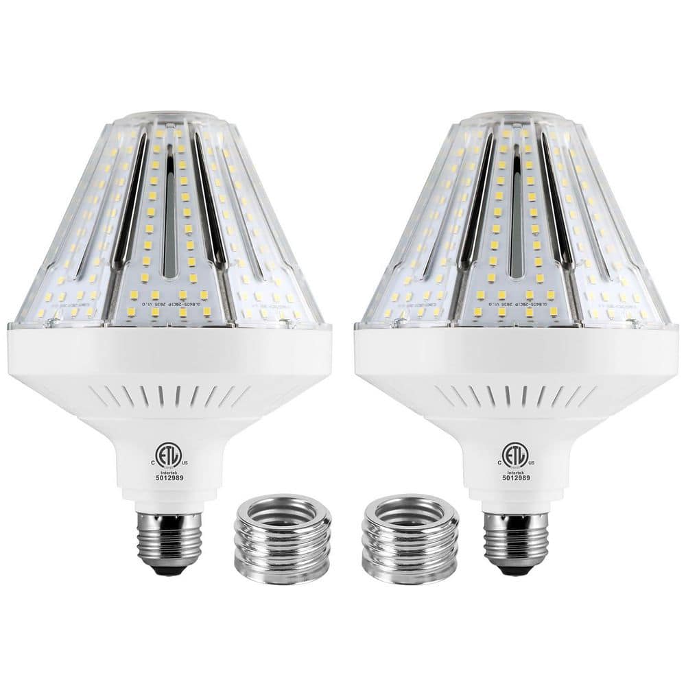 120W 5000K 18000 Lumen LED Corn Bulb Daylight White E26/E39 Base 2-Pack Large Area Work Light Indoor Outdoor price history on PriceWatchPro