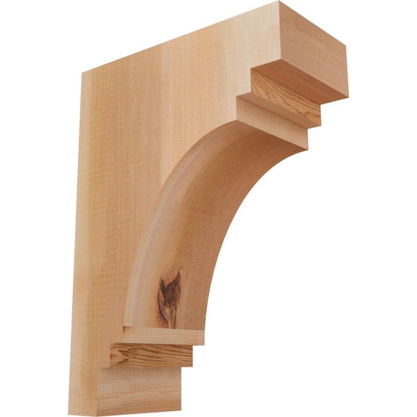 Ekena Millwork 5-1/2 in. x 12 in. x 16 in. Western Red Cedar Pescadero Smooth Corbel