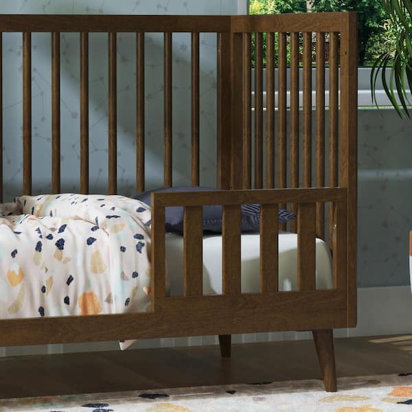 Harper Walnut Baby Toddler Guardrail for Convertible Crib