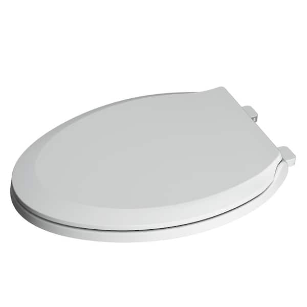 Cadet Slow Close Elongated Closed Front Toilet Seat with EverClean in White 