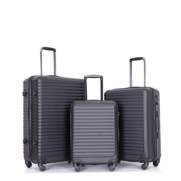 ABS 3-Piece Luggage Sets Lightweight With Suitcase Spinner Wheels ...