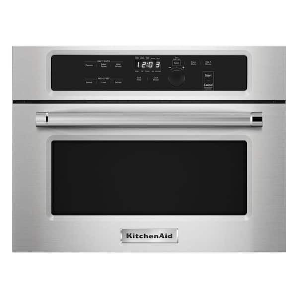 Shop KitchenAid 1.4 cu. ft. Built-In Microwave in Stainless Steel-KMBS104ESS - The Home Depot from Home Depot on Openhaus