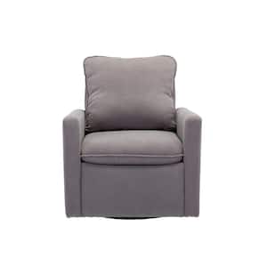 Gray Velvet 360° Swivel Accent Sofa Chair for Living Room