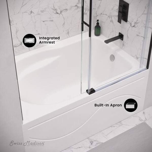 Ivy 48 in. x 32 in. Soaking Bathtub with Right Drain in White