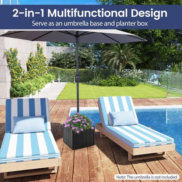 cantilever patio umbrella sam's club Treasure Garden 10x13 Foot with Base Rectangular Sunnydaze Decor 9-ft Red tec_CI4+_RL_BT Size:20 Inch