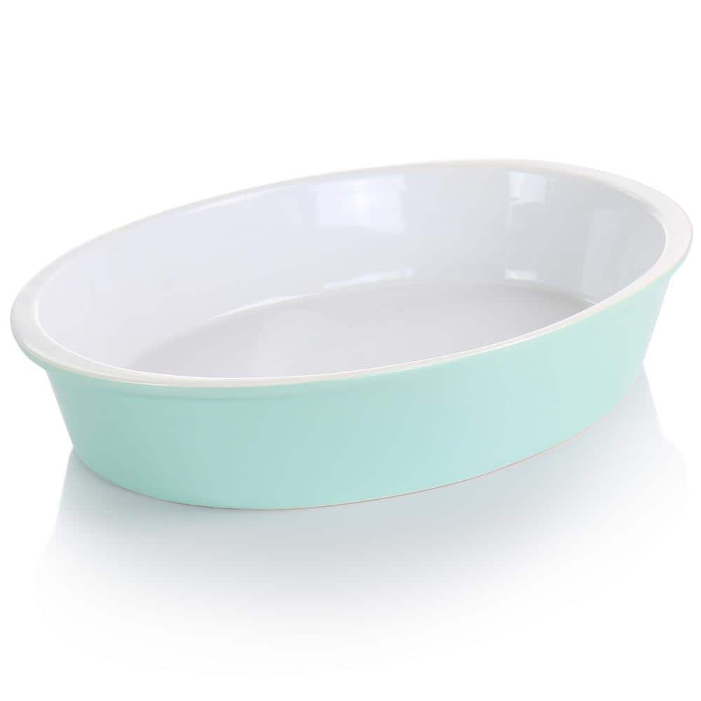 Mint Green 3.5 Qt. Stoneware Oval Baker Dish
