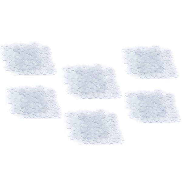 SlipX Solutions Flower Bath Treads in Clear (6-Count)