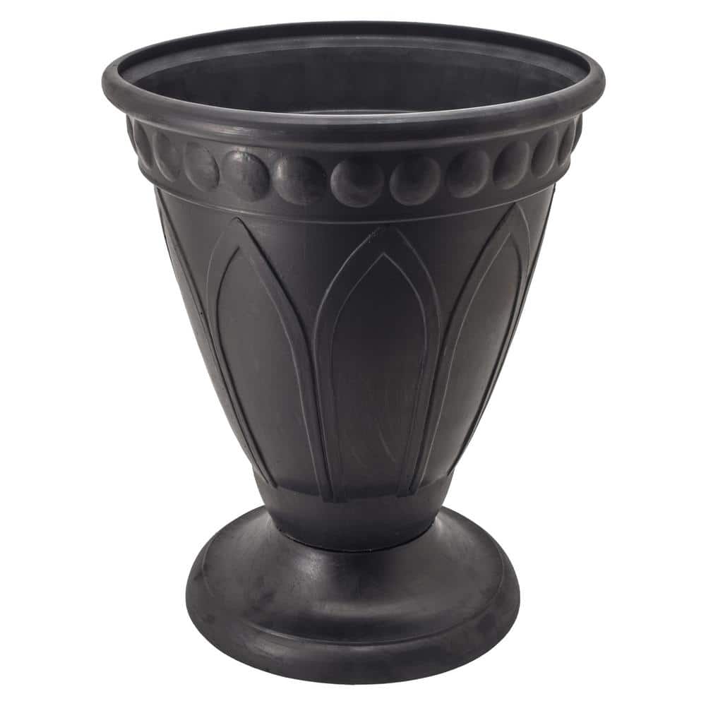 Black Medium Eco-Friendly Cone-Shaped Outdoor Planter
