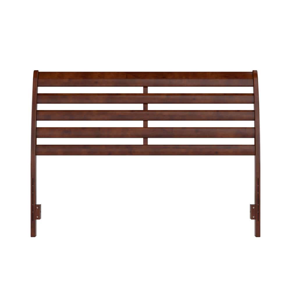 Savannah Walnut Queen Solid Wood Headboard with USB Charger