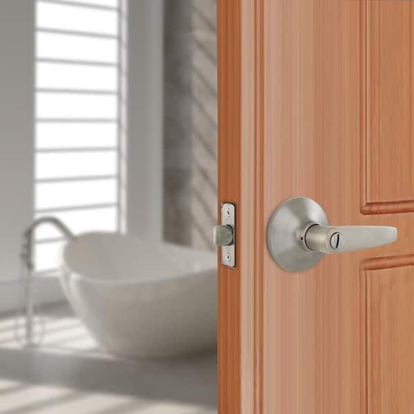 Olympic Stainless Steel Bed/Bath Door Lever