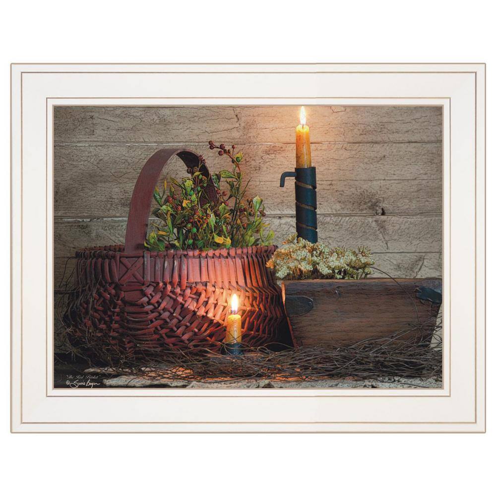 Charlie The Red Basket 1 piece Framed Wall Art 15 in. x 19 in.