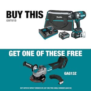 40V Max XGT Brushless 4-Speed High-Torque 3/4 in. Impact Wrench Kit 2.5Ah with bonus XGT Brushless 5in. Angle Grinder