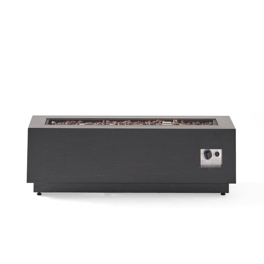 48 in. W x 15 in. H Iron Square Propane Burning Outdoor Fire Pit in Brown price history on PriceWatchPro