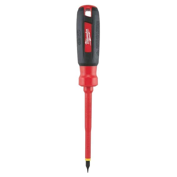 Milwaukee 3/16 in. Cabinet 4 in. 1000-Volt Insulated Screwdriver