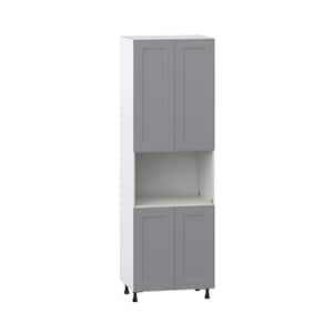 Bristol Painted 30 in. W x 94.5 in. H x 24 in. D Slate Gray Shaker Assembled Pantry Kitchen Micro Cabinet