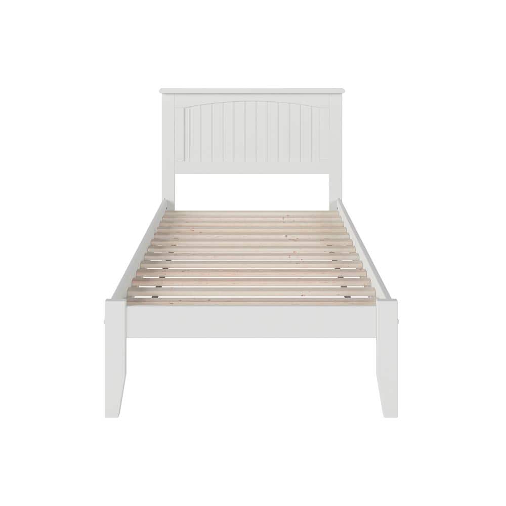 Nantucket Twin Light Wood Frame Bed with Drawer and Slats