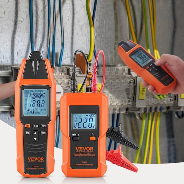 Underground Cable Locator 8 ft. Max Detection Depth 12-Volt to 600-Volt Break Detector 6561 ft. Max Detection Length