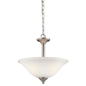 SAFAVIEH Hampton 2-Light Chrome/Clear Crystal Hanging Pendant 