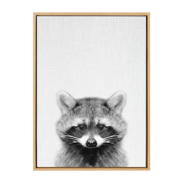Sylvie "Raccoon" by Tai Prints Framed Canvas Wall Art