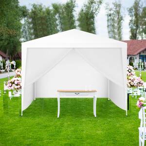 10 ft. x 10 ft. White Outdoor Side Walls Canopy Tent