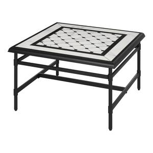 Wakefield Reinforced Aluminum Outdoor Coffee Table with Tile Top