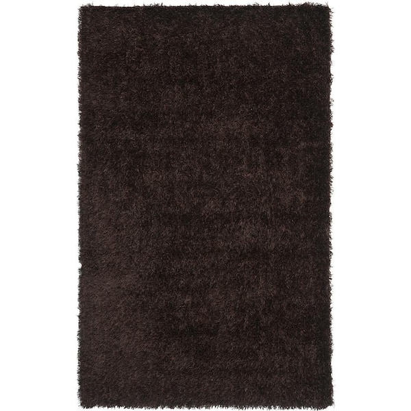 SAFAVIEH New Orleans Shag Chocolate 8 ft. x 10 ft. Solid Area Rug