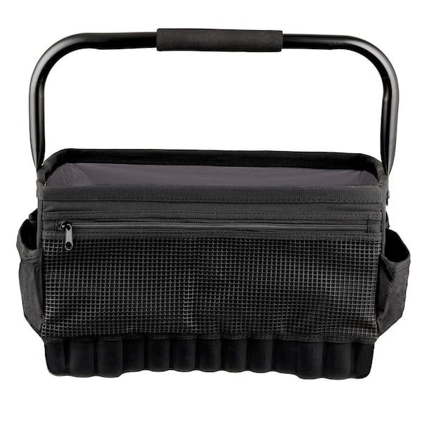 BUCKET BOSS Pro Box 18 in. Open Top Tool Tote Storage Bag with 21 Pockets  74018 - The Home Depot