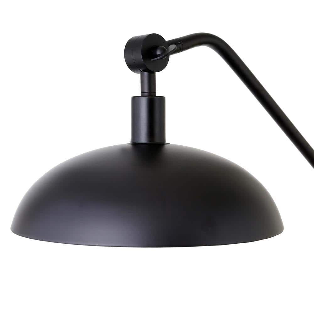 Devon Adjustable Blackened Bronze Floor Lamp with Boom Arm