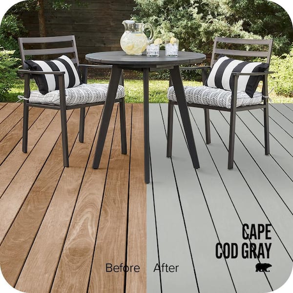 1 gal. #SC-365 Cape Cod Gray Solid Color Waterproofing Exterior Wood Stain