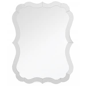 23.5 in. W x 31.5 in. H Glass Silver Decorative Mirror